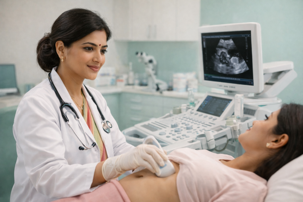 Women’s health specialist in Gangavathi consulting a female patient for personalized care